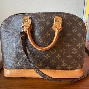 Authentic Louis Vuitton Alma MM Monogram with Authentic Monogram Strap